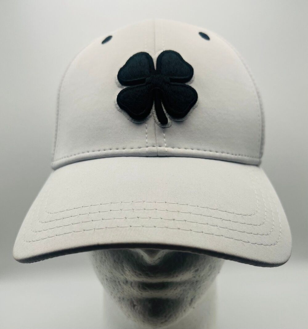 Black Clover Hat Cap White & Black Live Lucky Fitted Size S/M Men Embroidered